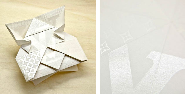 Designer Origami Cards : Louis Vuitton Invitations