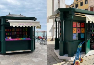 Louis Vuitton takes over Venice’s historic news kiosks during the biennale